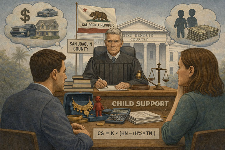 How San Joaquin County Courts Calculate Child Support for High-Income Earners