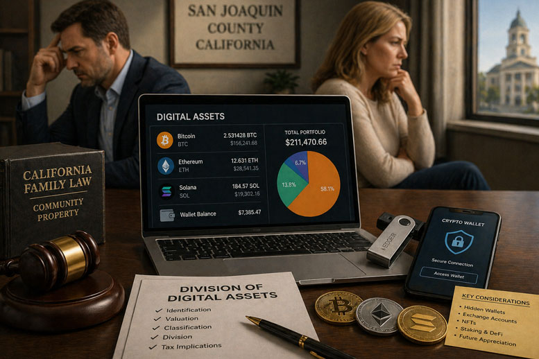 How Cryptocurrency and Digital Assets Are Divided in Divorces in California